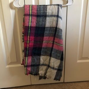 Soft Plaid Blanket Scarf